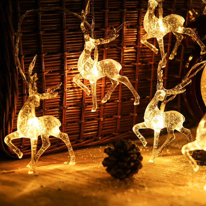 Crystal Deer Christmas Decor String Lights