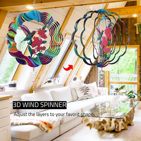 3D Garden Decorative Hummingbird Spinner