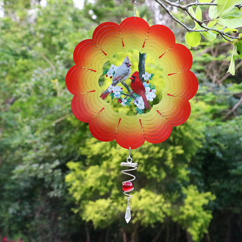 3D Garden Decorative Cardinal Wind Spinner