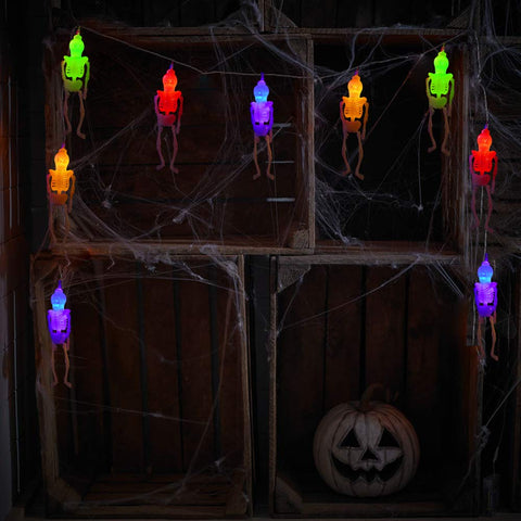 Halloween Skeleton Skull String Lights