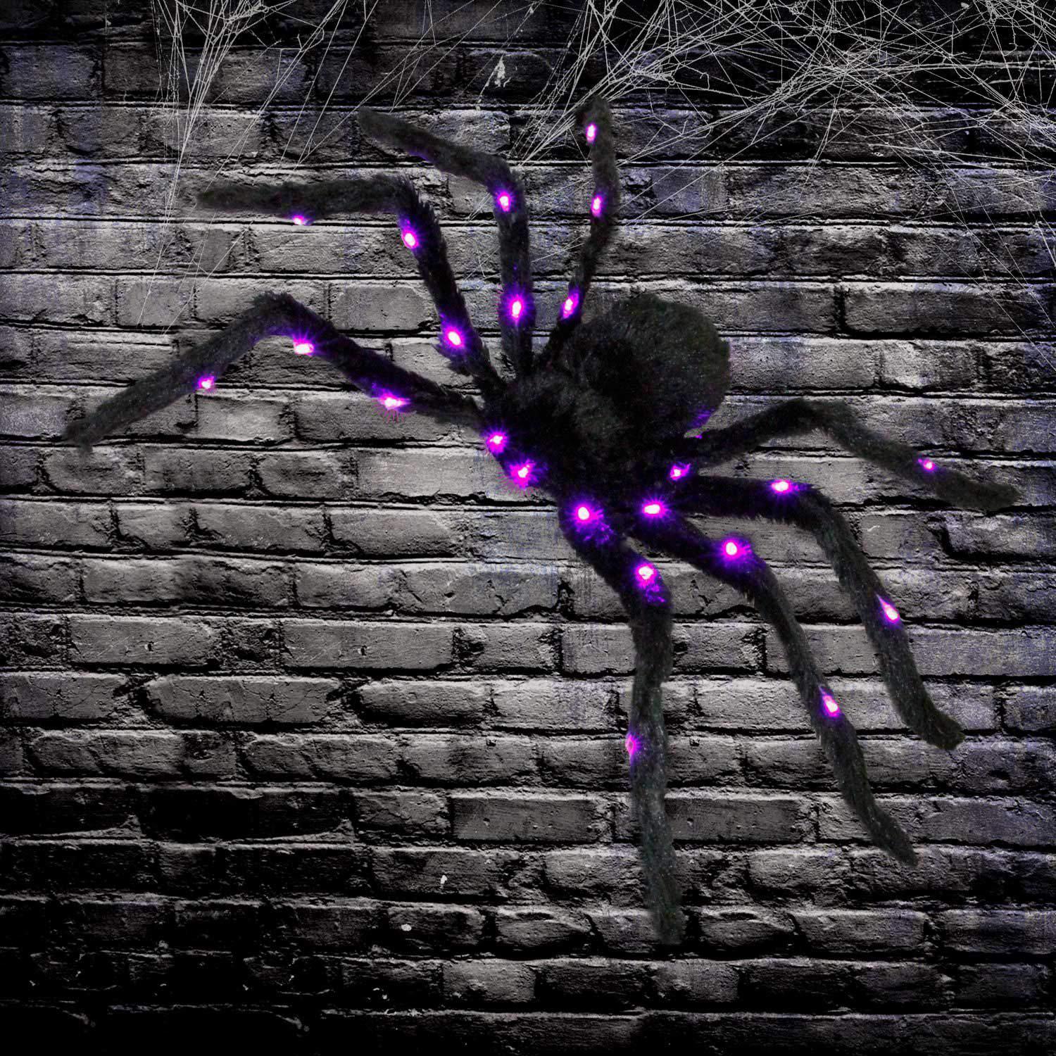 Led Black Hairy Spider Light