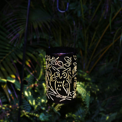 Solar Owl Hollow Garden Light