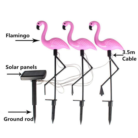 Solar Flamingo Light