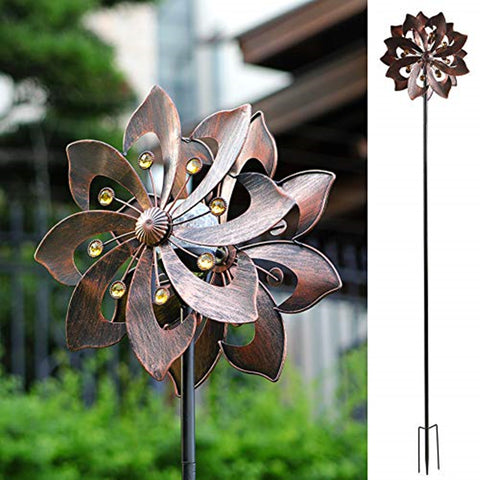 Copper Petals Wind Spinner