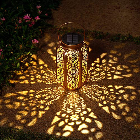Solar Carved Hollow Garden Light
