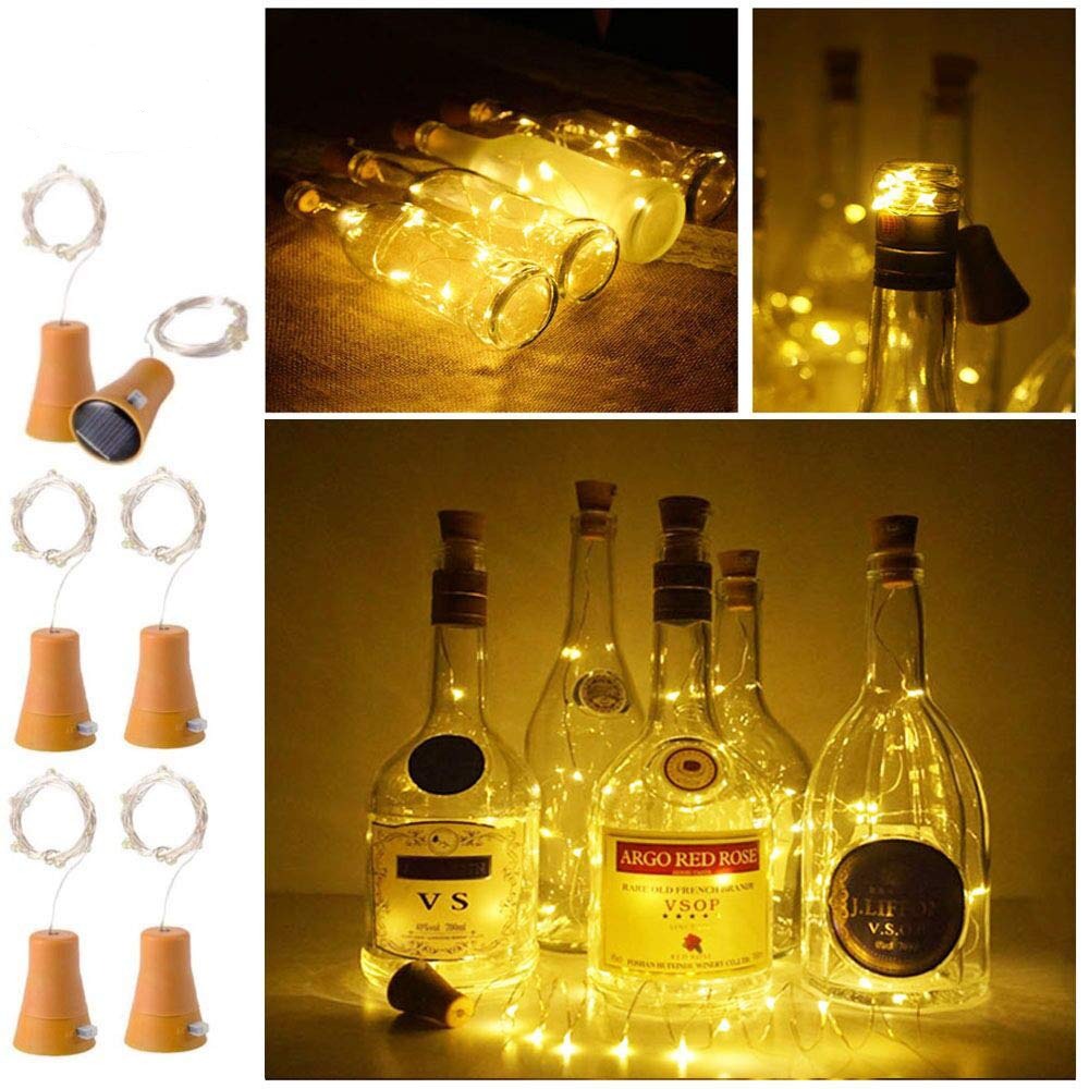 Solar Decem Wine Bottle Lights - 6 Pcs