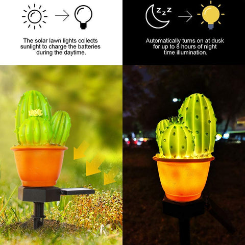 Solar-Powered Prickly Pear Light