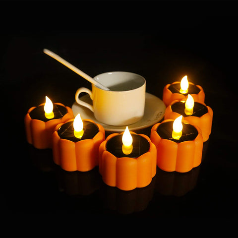 Solar Pumpkin Candles Lights