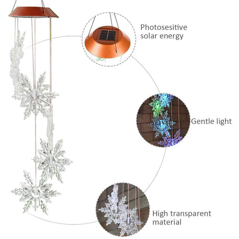 Solar-Powered Snowflake Light