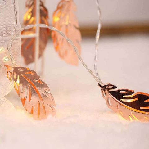 20 LEDs Metal Feather String Light