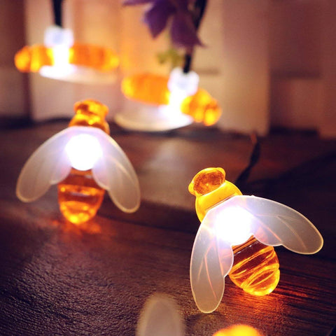 Solar-Powered LED Honeybee Light