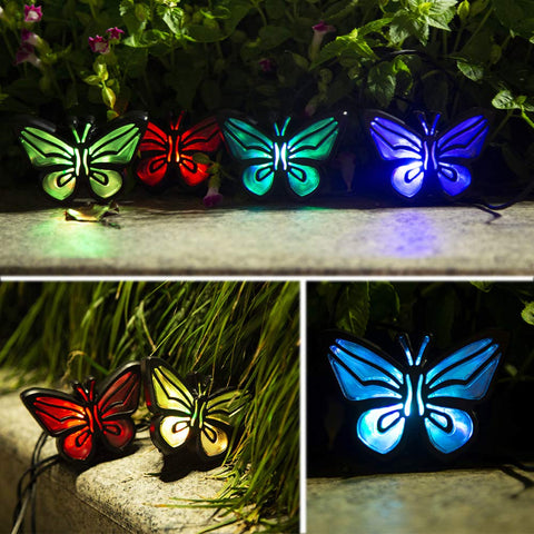 Solar-Powered Butterfly Print Light