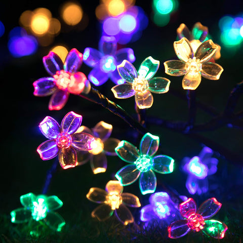 2 Pack - Solar Powered Fairy Flower Lights