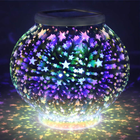 Solar Powered Glass Ball Led Garden Lights
