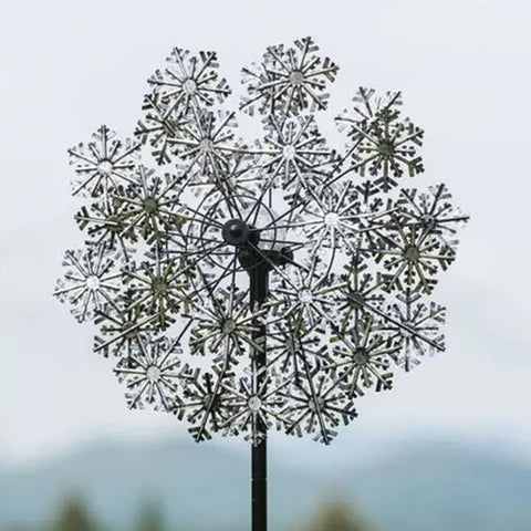 Snowflake Solar Wind Spinner