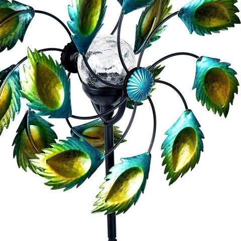 Peacock Feather Metal Wind Spinner