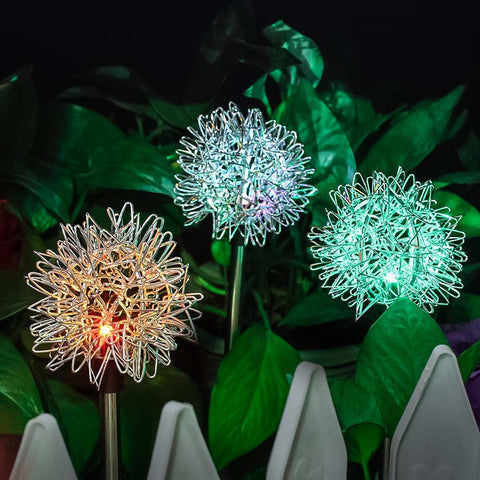 2 Pack Solar Dandelion Garden Lights