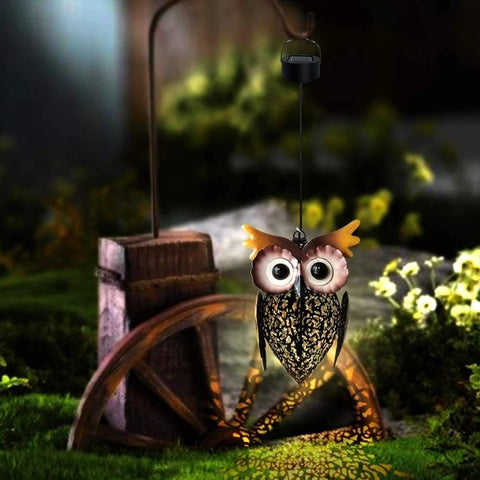 Retro Owl Solar Lantern